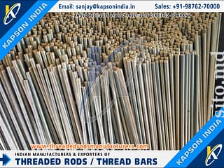 Threaded Rods & Bars, Hex Bolts, Hex Nuts Fasteners manufactures exporters India threadedr